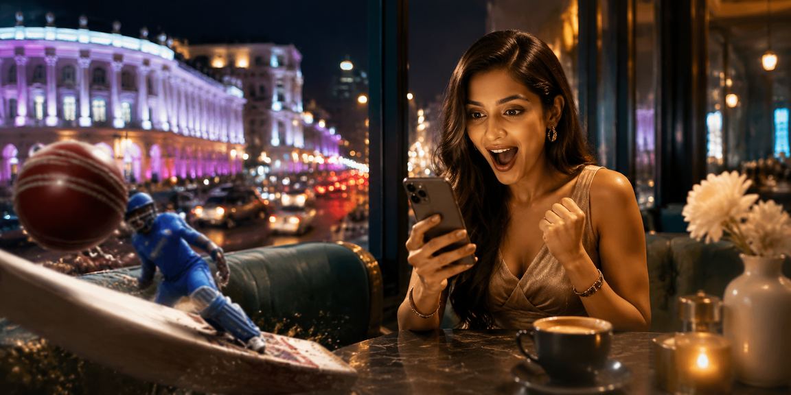Mobile user enjoying online cricket lottery with lobet in India